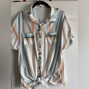 Eden & Olivia Multicolor Striped Shirt